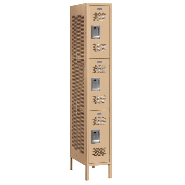 Salsbury Industries Wardrobe Locker, 78inH x 18inD, Steel, Tan 73168TN-U
